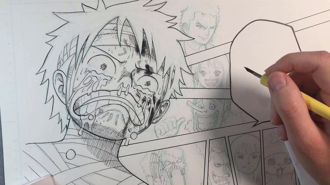 Comment dessiner une page de manga (One Piece)