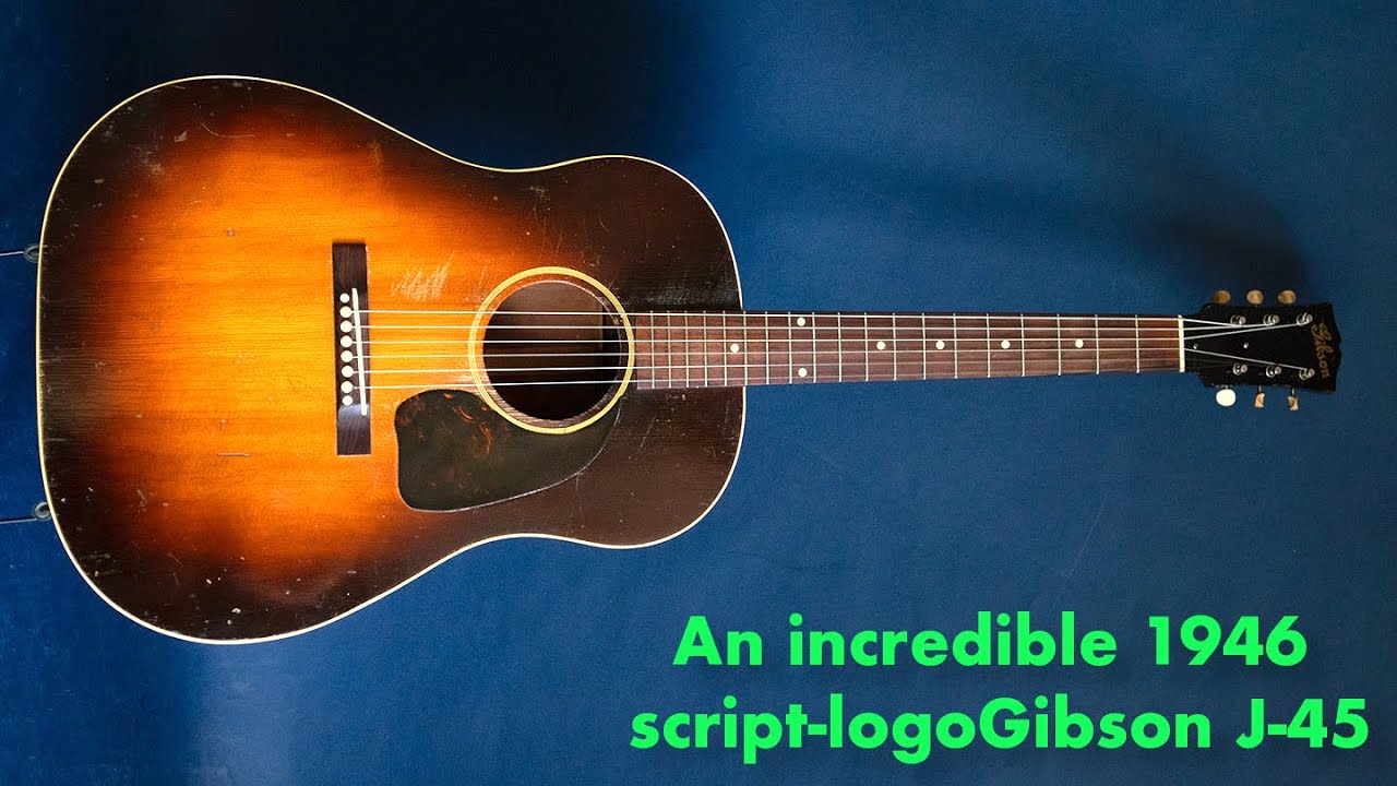 An incredible 1946 script-logo Gibson J-45