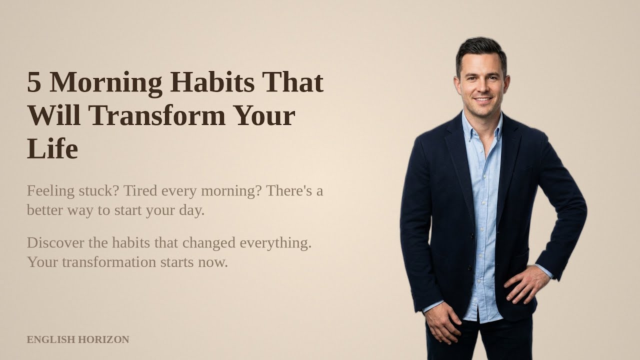 5 Morning Habits That Will Transform Your Life | Motivation | Learn English B1