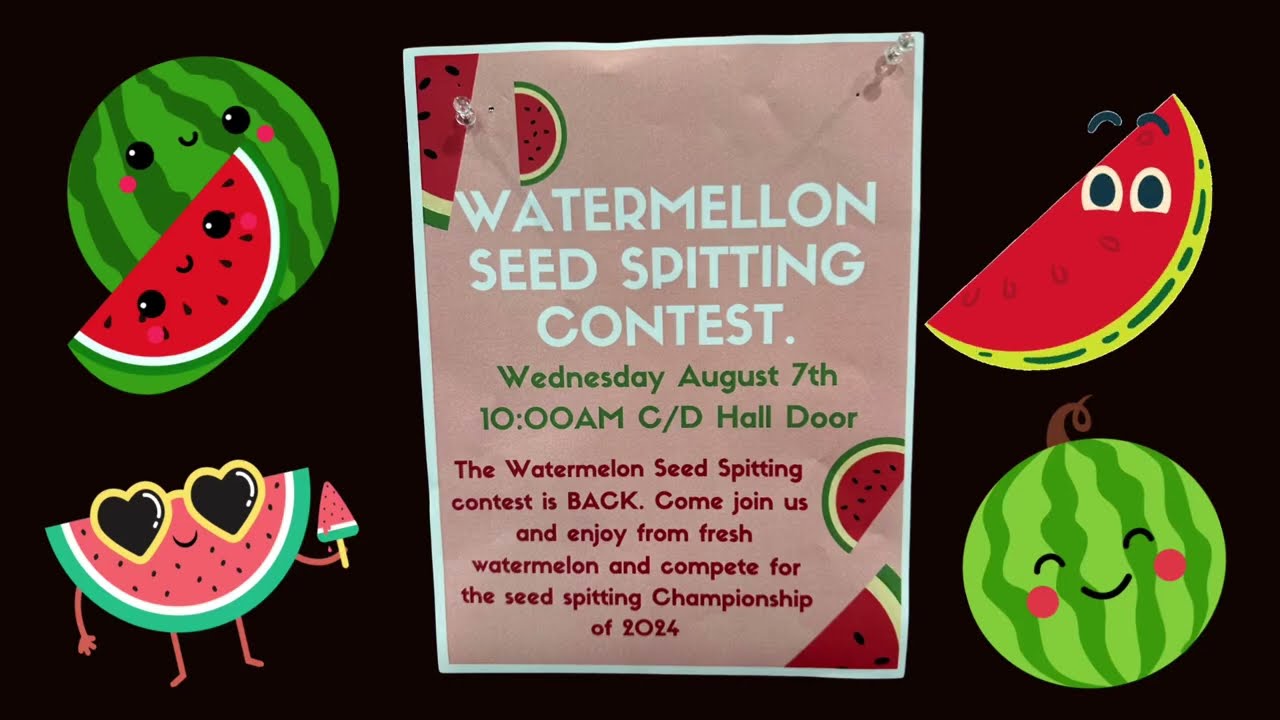 Kirby Pines 🌲Watermelon 🍉 Seed Spitting Contest 8/7/24
