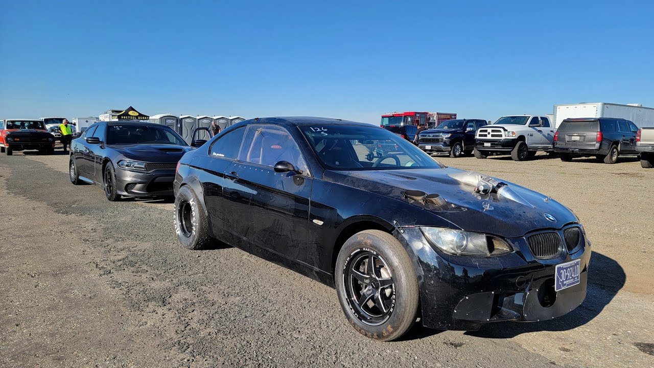 Crazy LS turbo bmw catches fire!!!