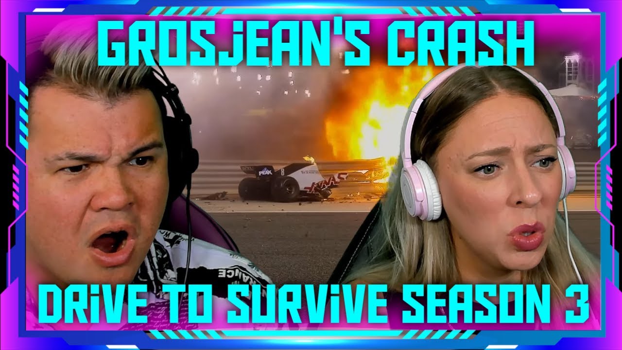 Reaction to Grosjean's Insane Fireball Crash | Formula 1 | THE WOLF HUNTERZ Jon and Dolly
