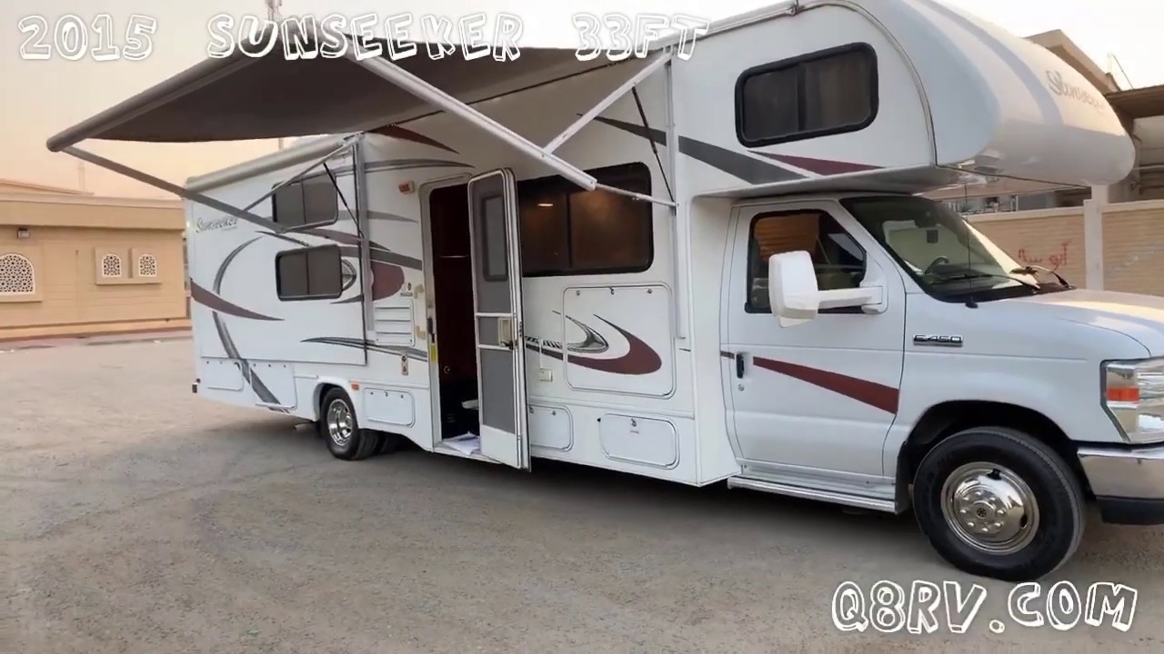 مباع كرفان تم البيع لا تسال بجم  Forest river  Sunseeker 3170DS  الحجم ٣٣ قدم/ 2015