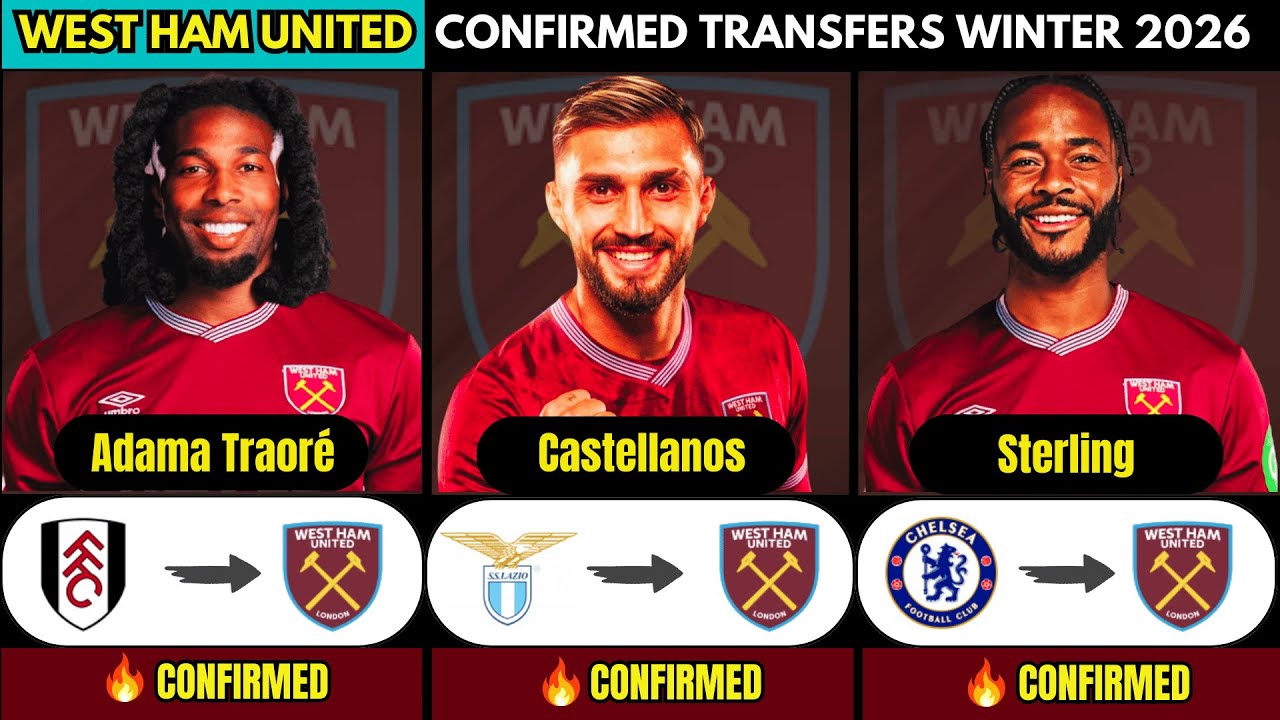 ✅ WEST HAM UNITED CONFIRMED WINTER TRANSFERS 2026! 🤪🔥 FT. Castellanos, Pablo To West Ham...etc