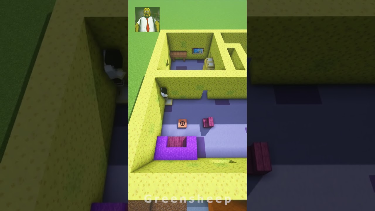 Build Granny Sponge House In Minecraft #granny #house #shorts