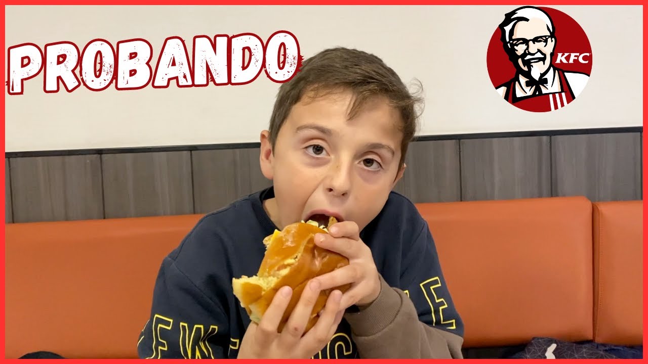Probando la Hamburguesa la Sobrada x Cheetos del KFC 🍔 🐓