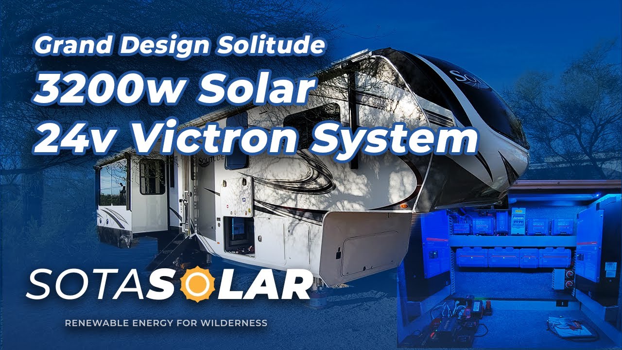 2023 Grand Design Solitude 378MBS 3200w 24v Parallel Victron Multiplus Solar Install