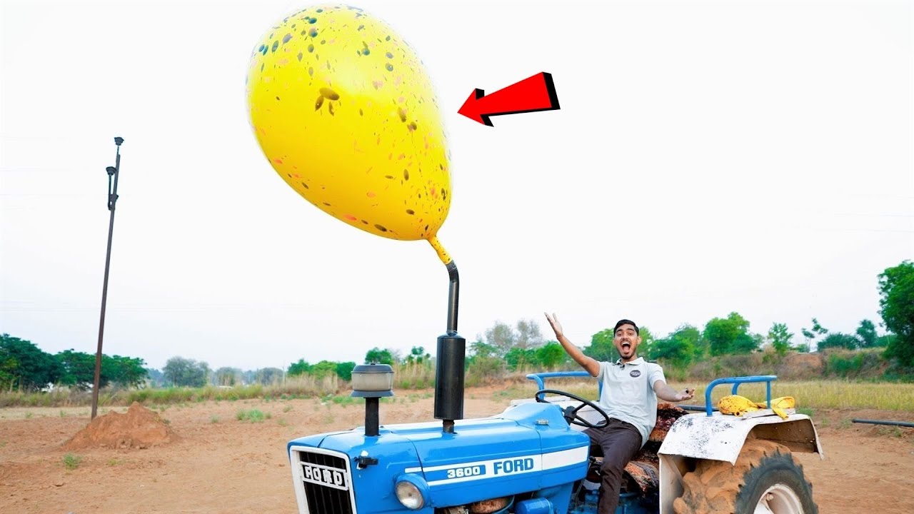 Monster Balloon🎈 VS Tractor🚜 Experiment | What Will Happen?