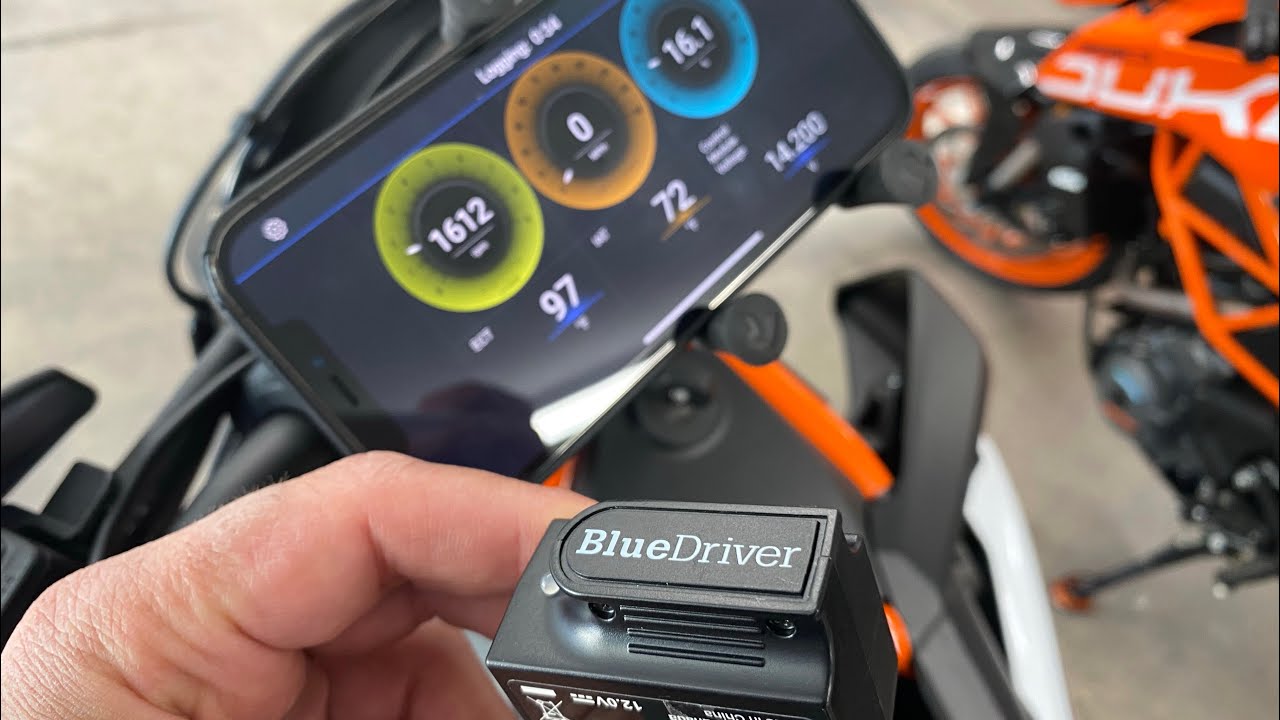 Motorcycle dash on your phone with OBD II reader