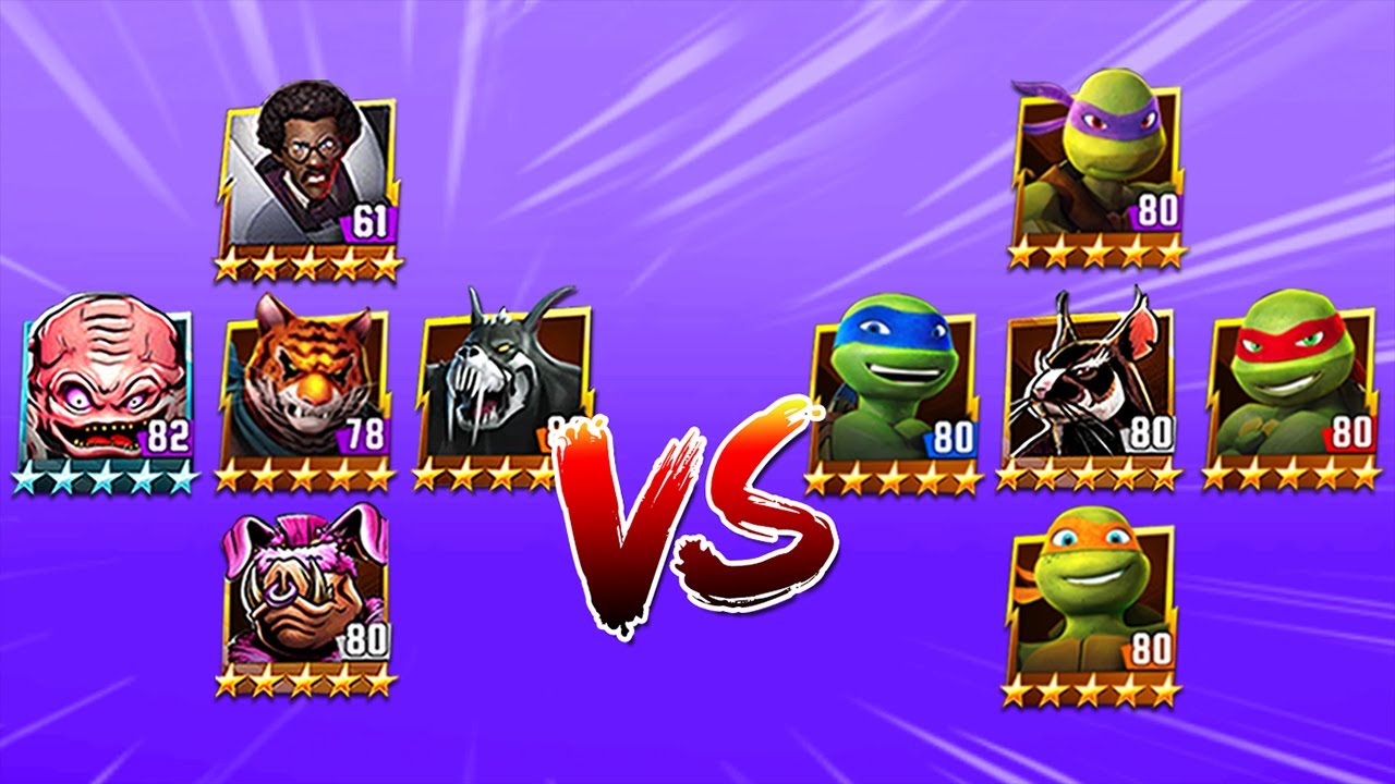 TMNT Legends Tiger Claw, Rahzar, Krang Classic, Bebop Bunny, Baxter Stockman