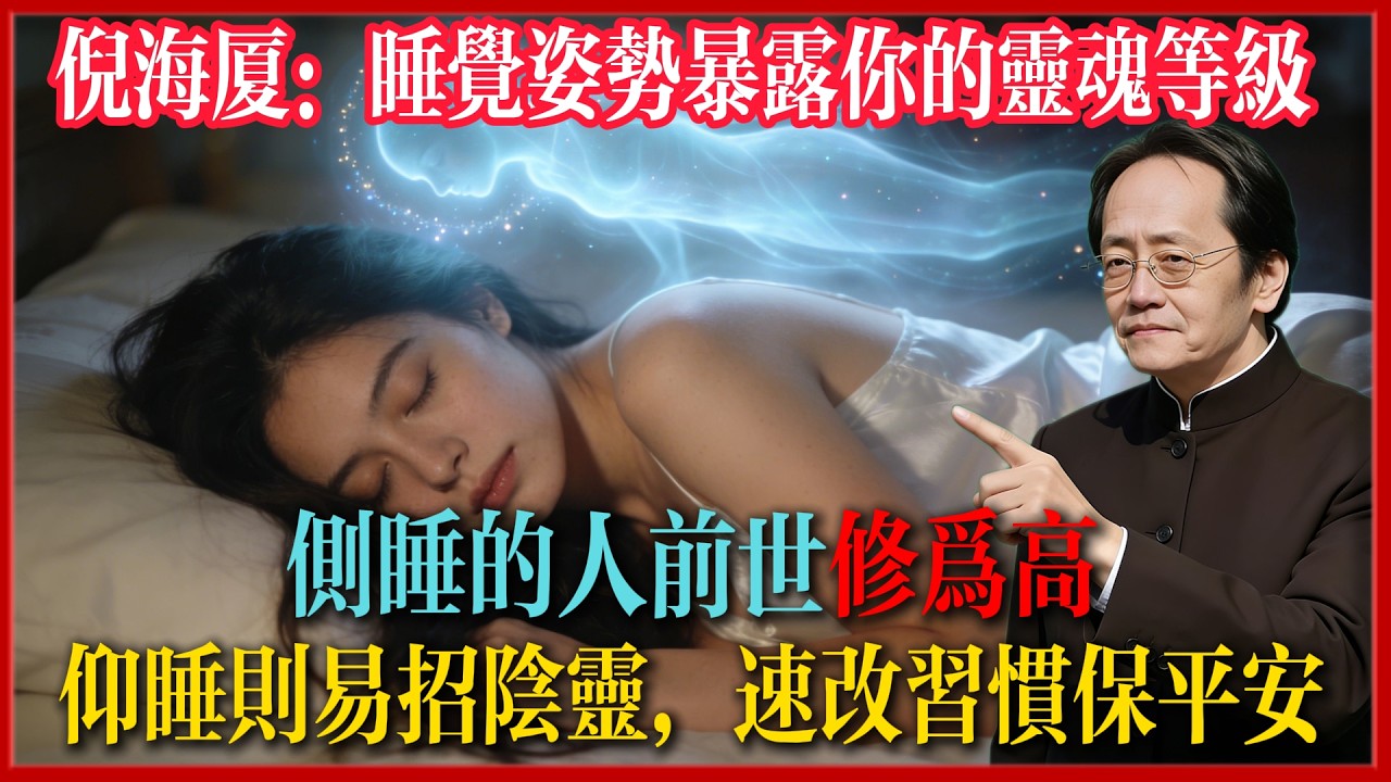 倪海廈：睡覺姿勢暴露你的靈魂等級！側睡的人前世修為高，仰睡則易招陰靈，速改習慣保平安！#倪海廈 #易經 #黃曆 #命理