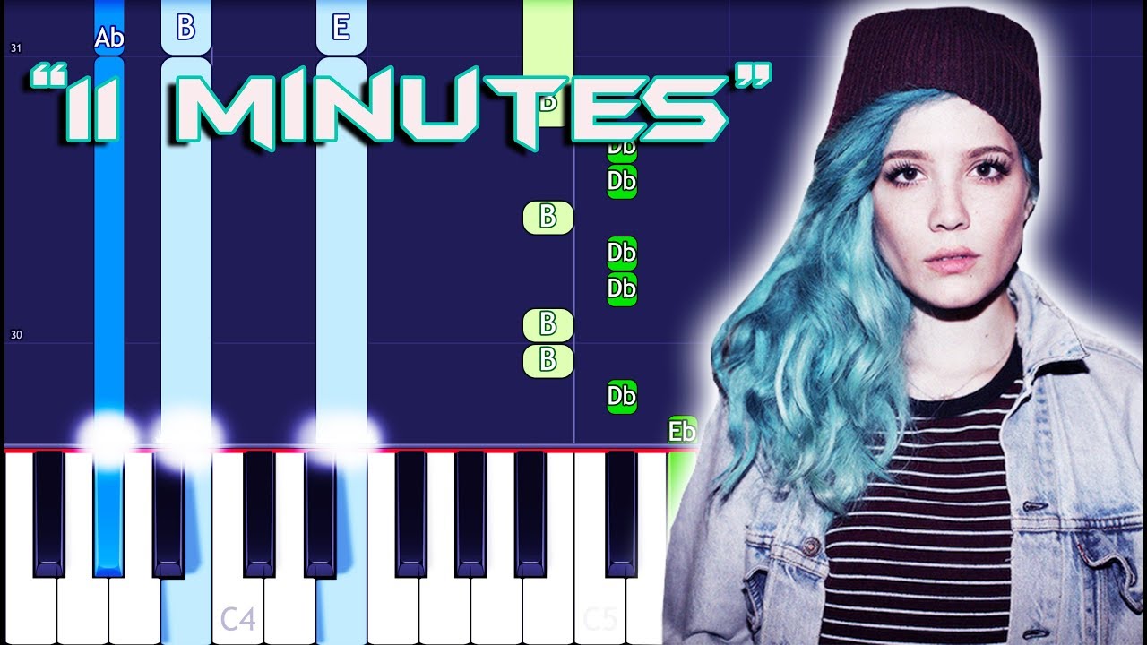 YUNGBLUD, Halsey - 11 Minutes ft. Travis Barker Piano Tutorial EASY (Piano Cover)