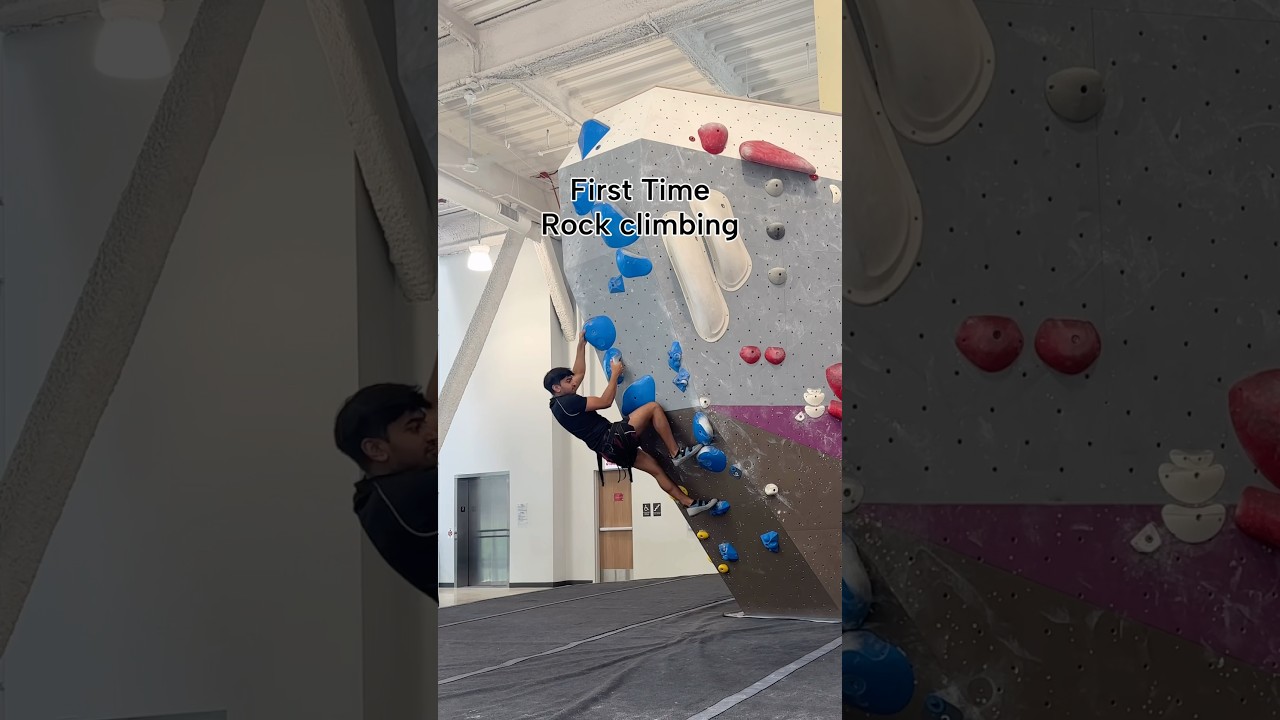 Calisthenics enthusiast tries rock climbing for the first time 