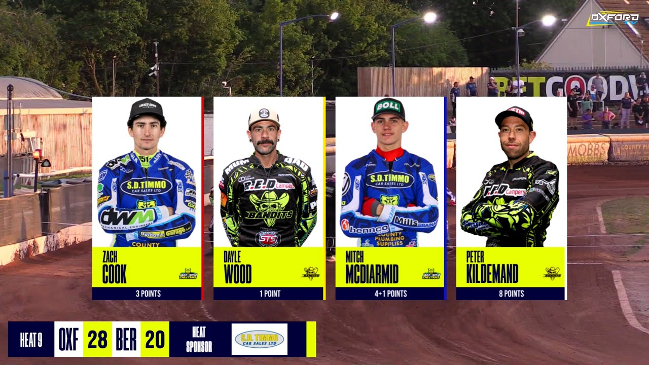 Heat 9 | Oxford vs Berwick | Championship | OXFORD SPEEDWAY TV 2025