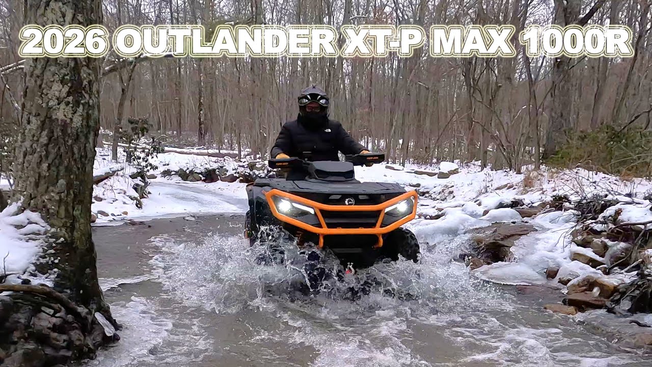 2026 Can Am Outlander XTP MAX 1000 ATV Ice Snow Lost Trails!!