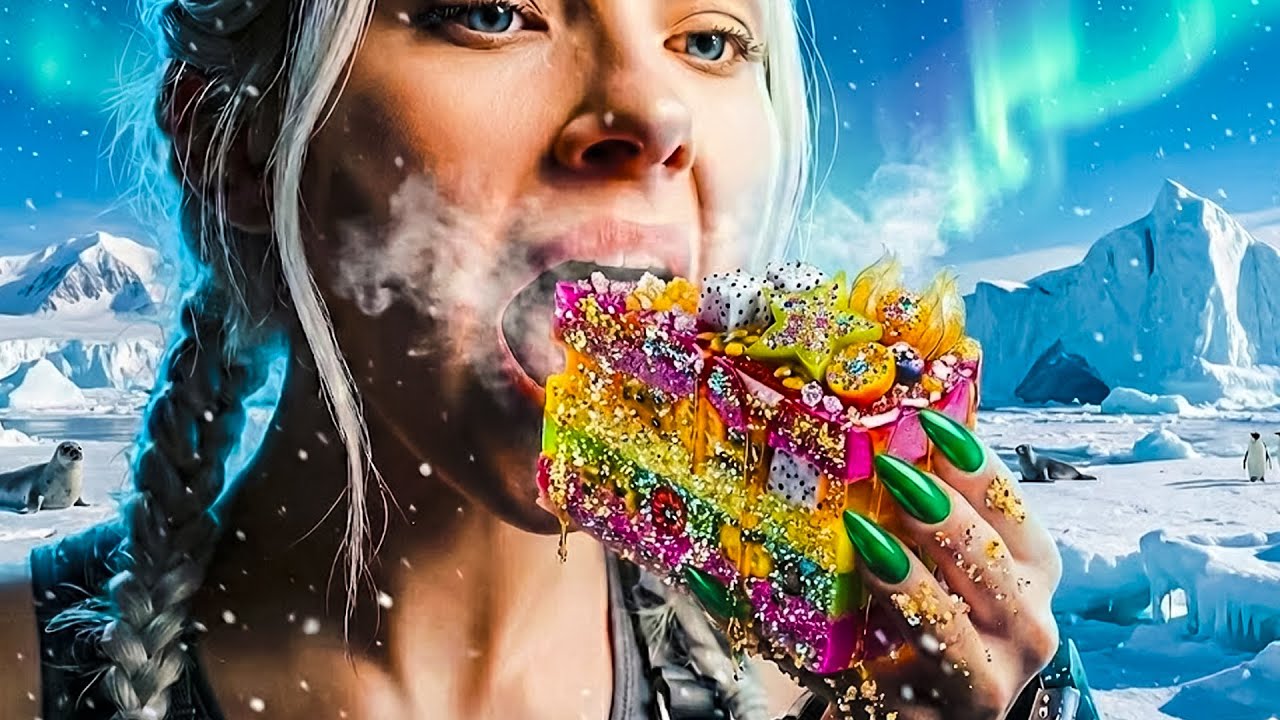 🛸 ASMR HYPNOTIC SPACE MUKBANG: Swallowing Glowing Alien Fruit & Sweets in The Void!