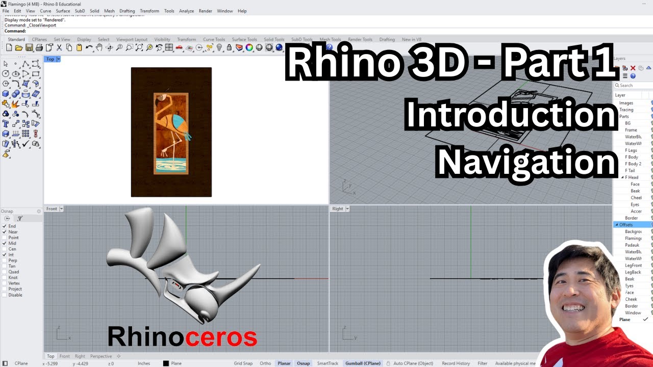 Rhino 3D - Part 1: Intro & Navigation