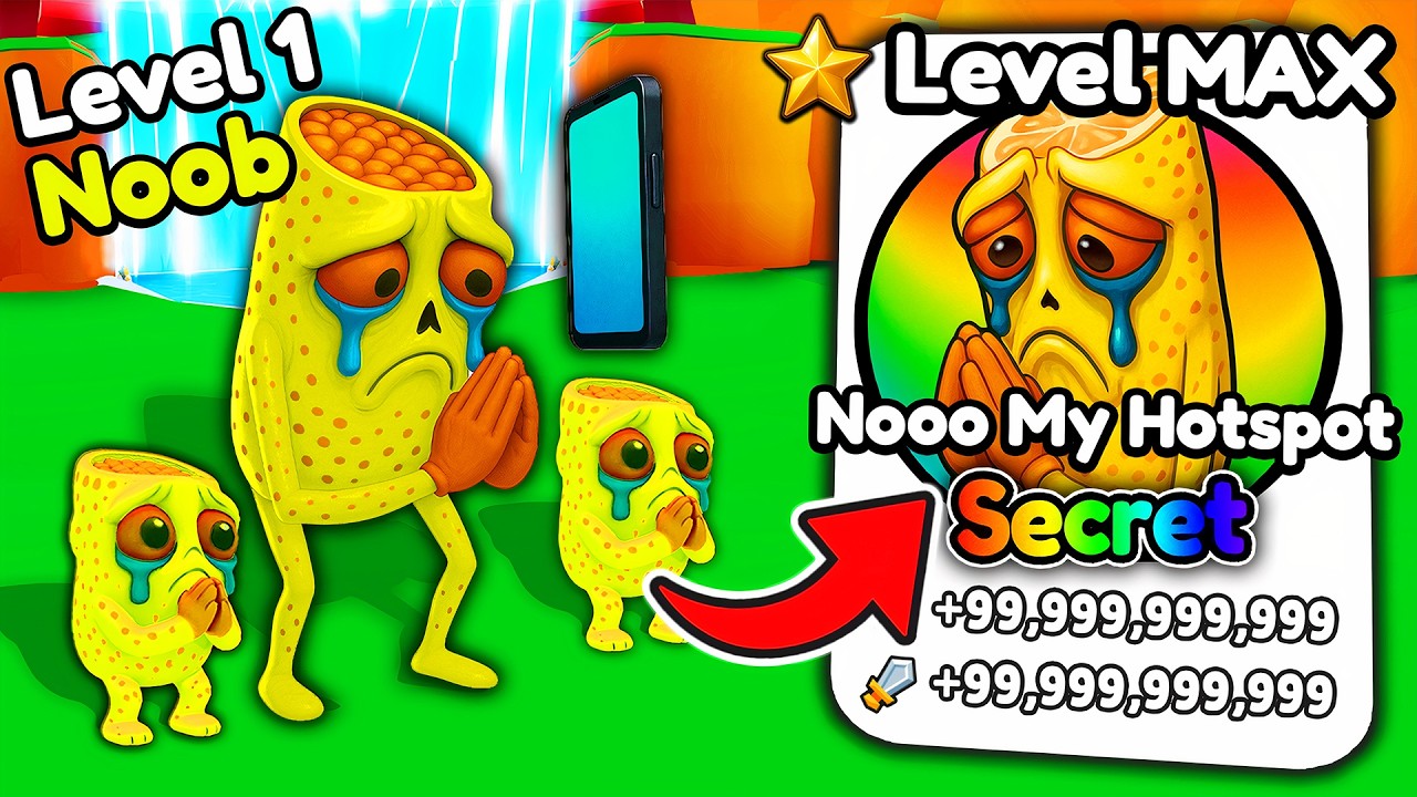 Начинаем заново как НУБ с NOOO MY HOTSPOT в Brainrot Zombie Evolution!