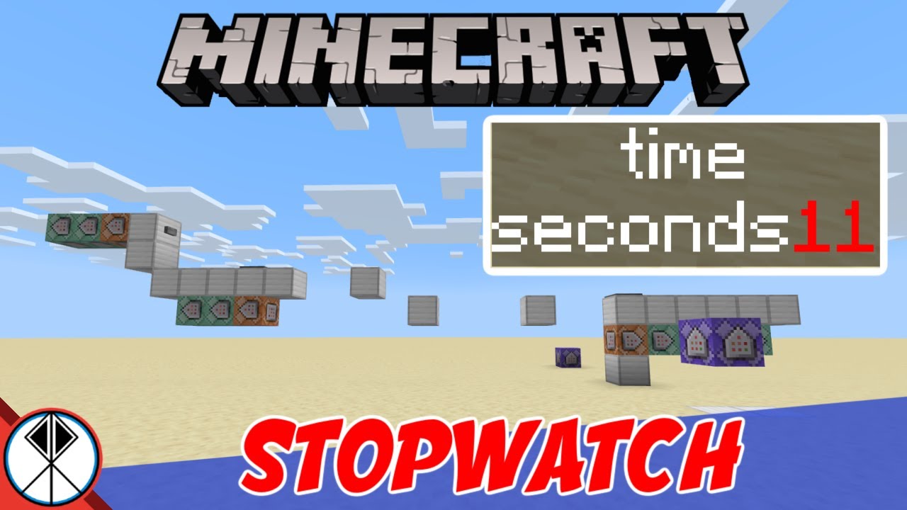 Minecraft SCOREBOARD STOPWATCH Command (Bedrock/Java Scoreboard)