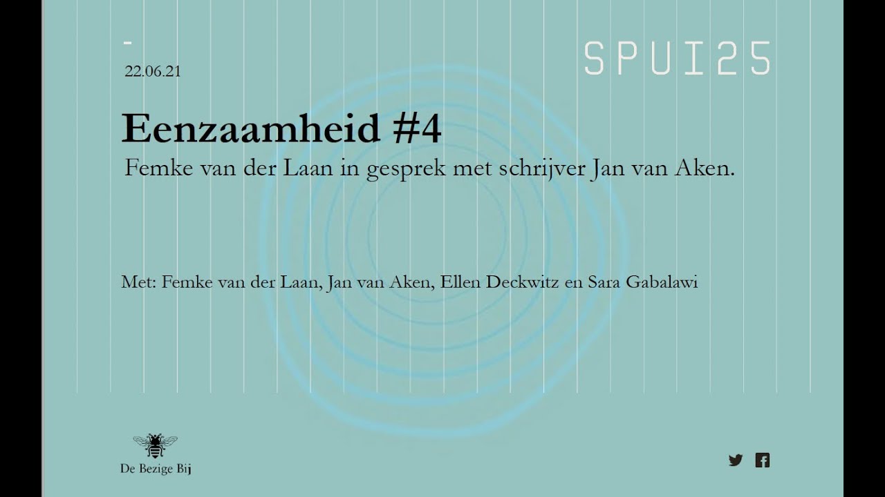 Eenzaamheid #4 - Femke van der Laan in gesprek met schrijver Jan van Aken