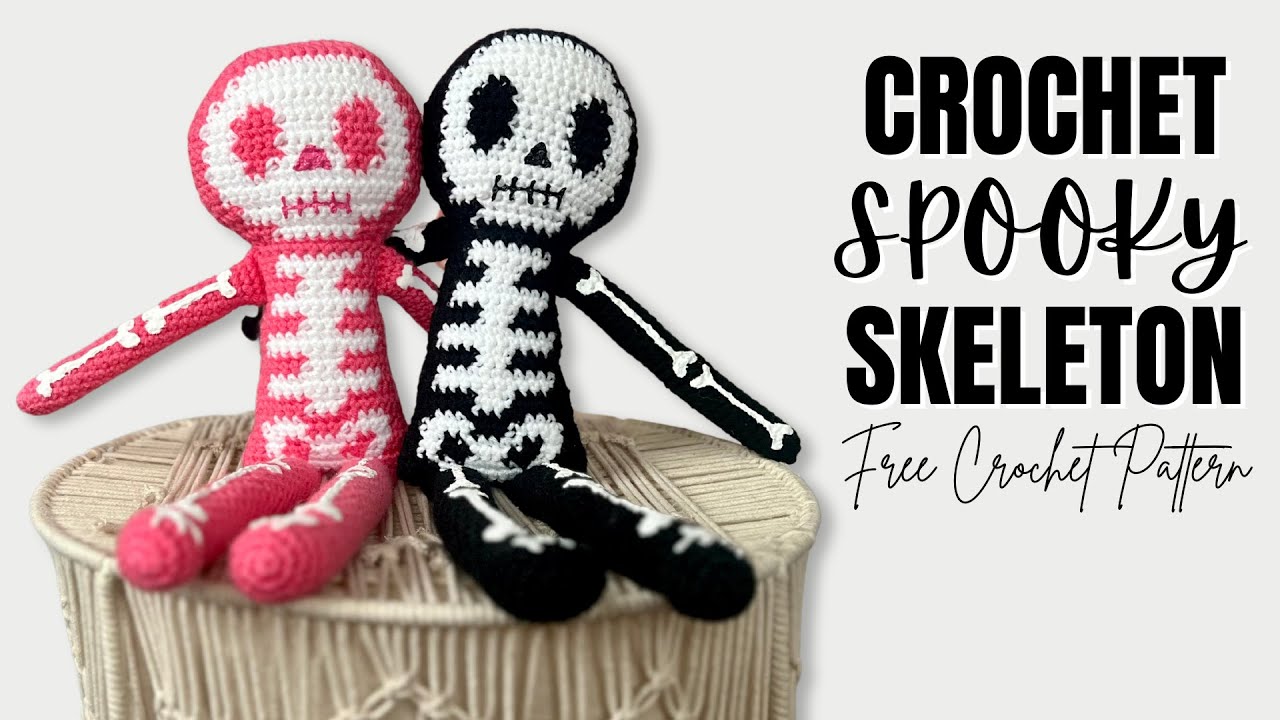 Crocheting a SKELETON Doll! Spooky Halloween Crochet Tutorial
