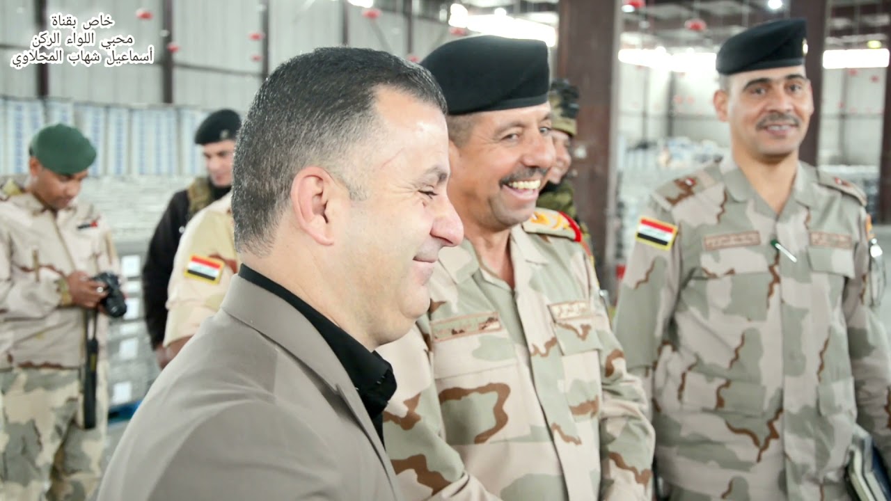 السيد قائد ع نينوى اللواء الركن اسماعيل شهاب المحلاوي يتفقد مخازن الدعم  التابعة لمفوضية الانتخابات.