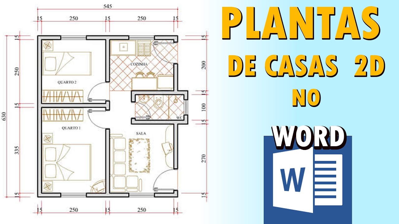 COMO CRIAR A PLANTA DE CASA 2D NO WORD