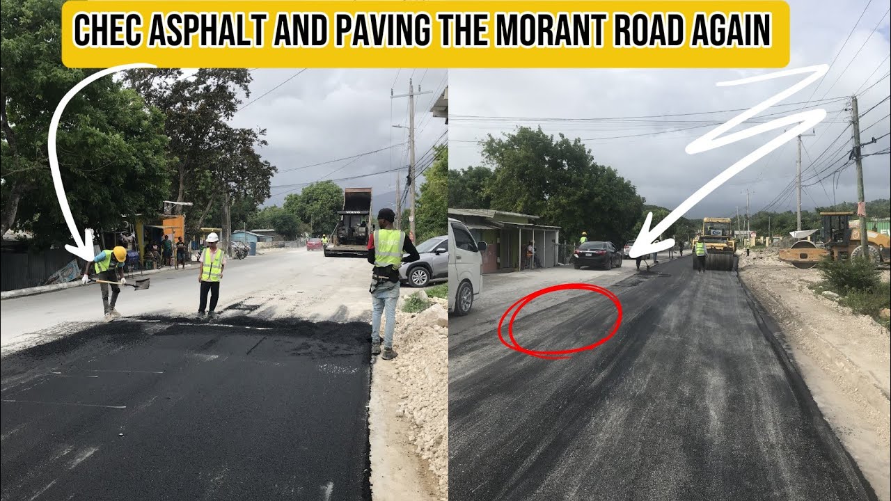 Latest Updated Of The [MORANT  MAIN ROAD]  CRAZY Asphalt And Paving In West St Thomas Jamaica.
