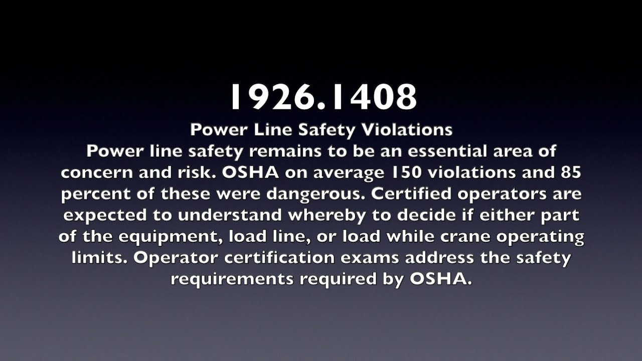 Top Ten OSHA Crane Violations 2020