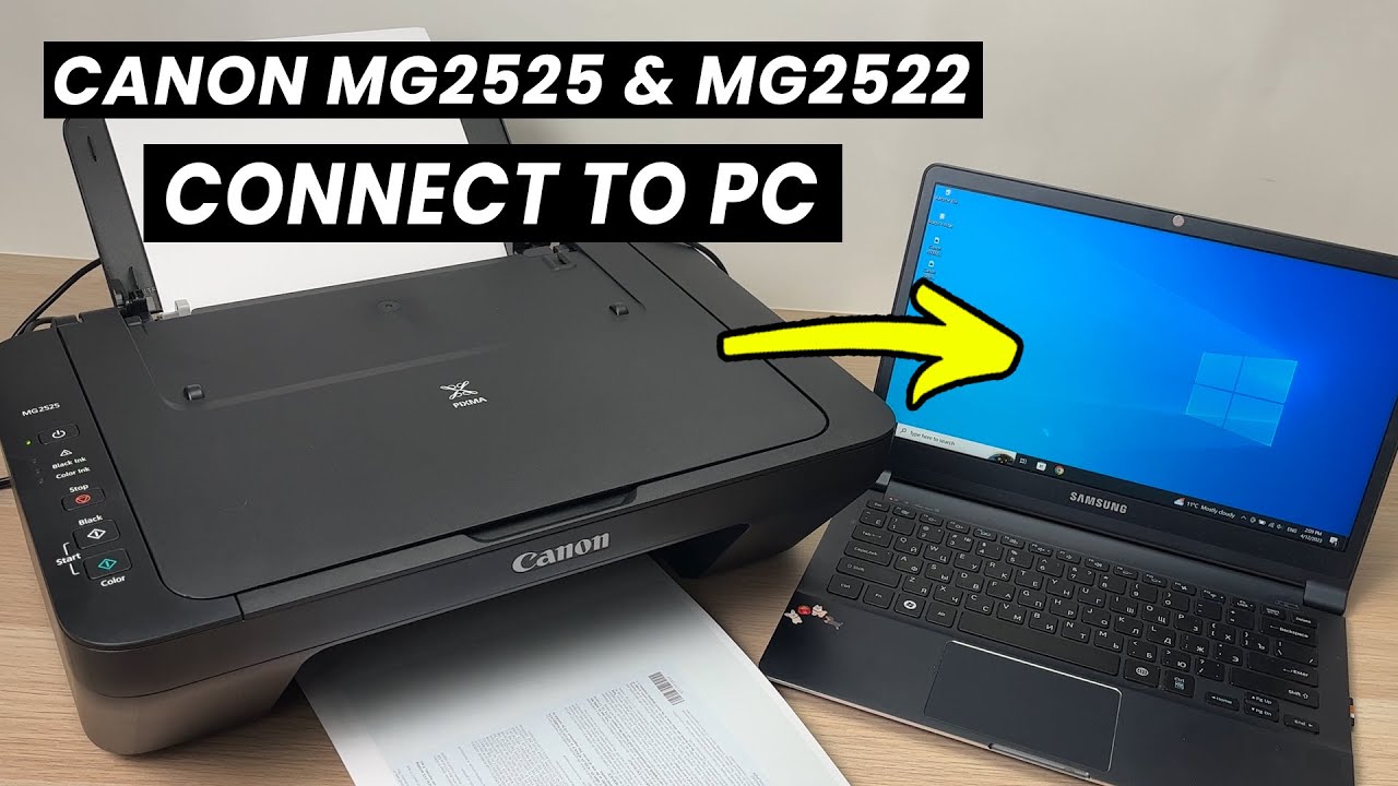 How to Connect PC Computer to Canon PIXMA MG2525 & MG2522 Printer (Windows Setup)
