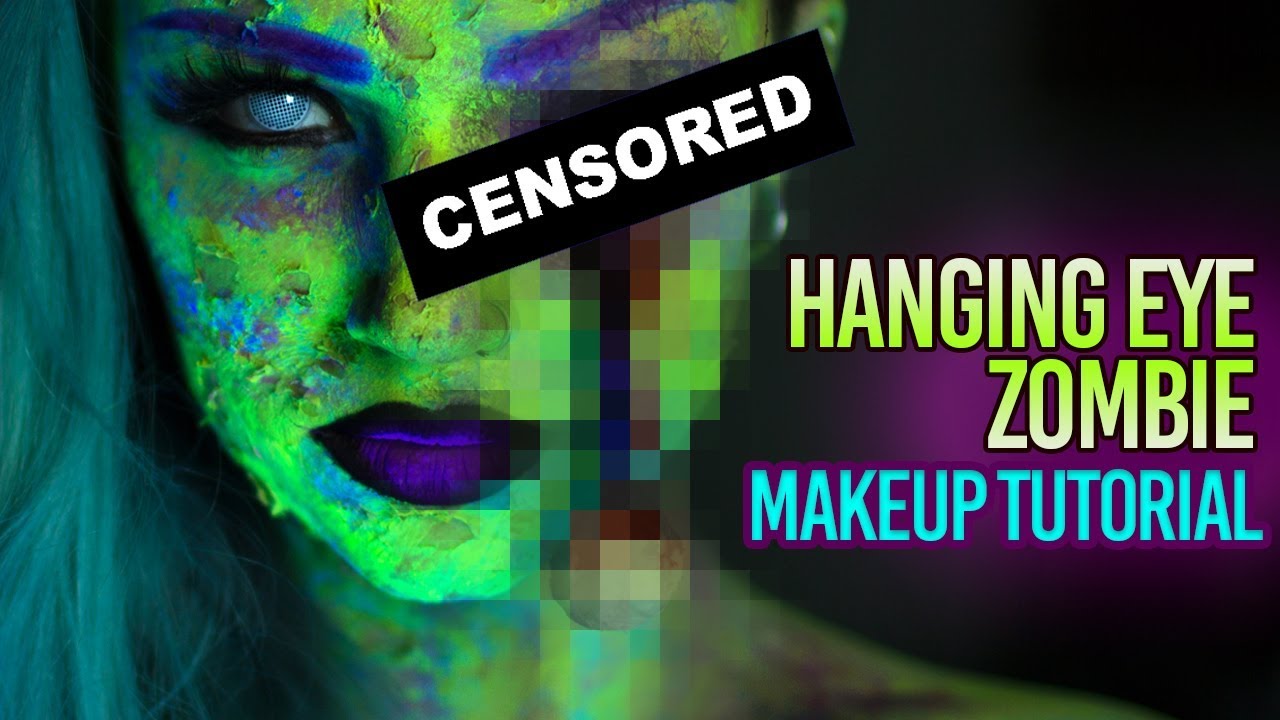 Hanging Eye Neon Zombie -- FX Makeup Tutorial