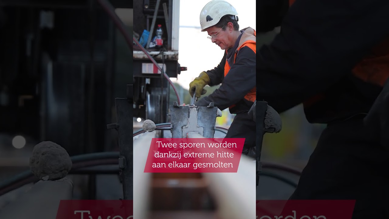 Hoe verbindt je twee spoorstaven met elkaar? Met thermietlassen!