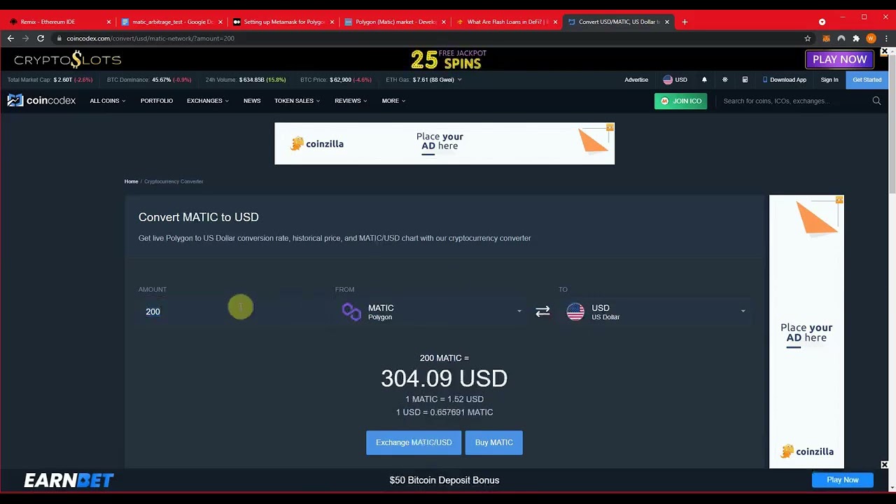 Polygon MATIC Flash Step by Step Arbitrage Smart Contract Tutorial &ndash; Unlock $1,900
