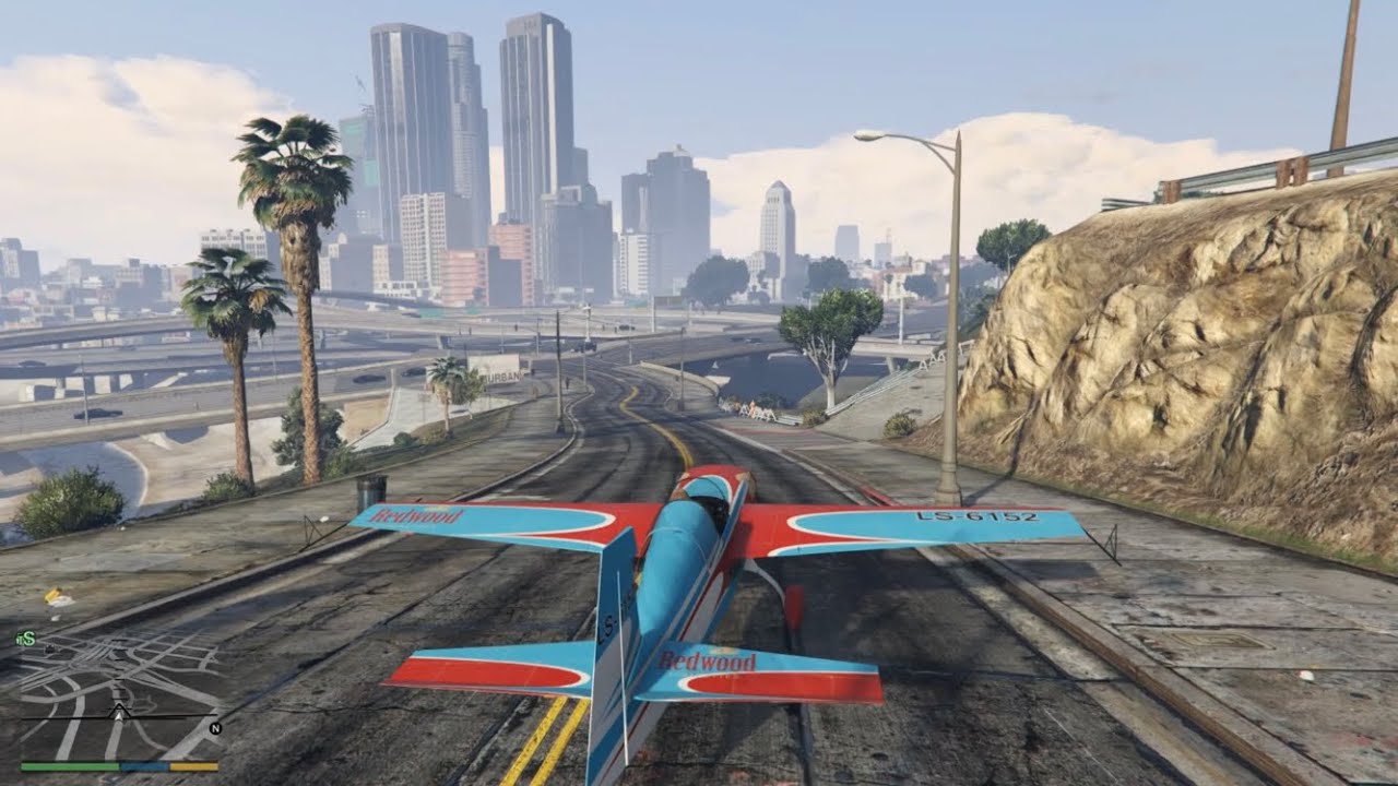 GTA 5 With The Stunt Plane ( Thrustmaster Hotas Wartog Joystick)