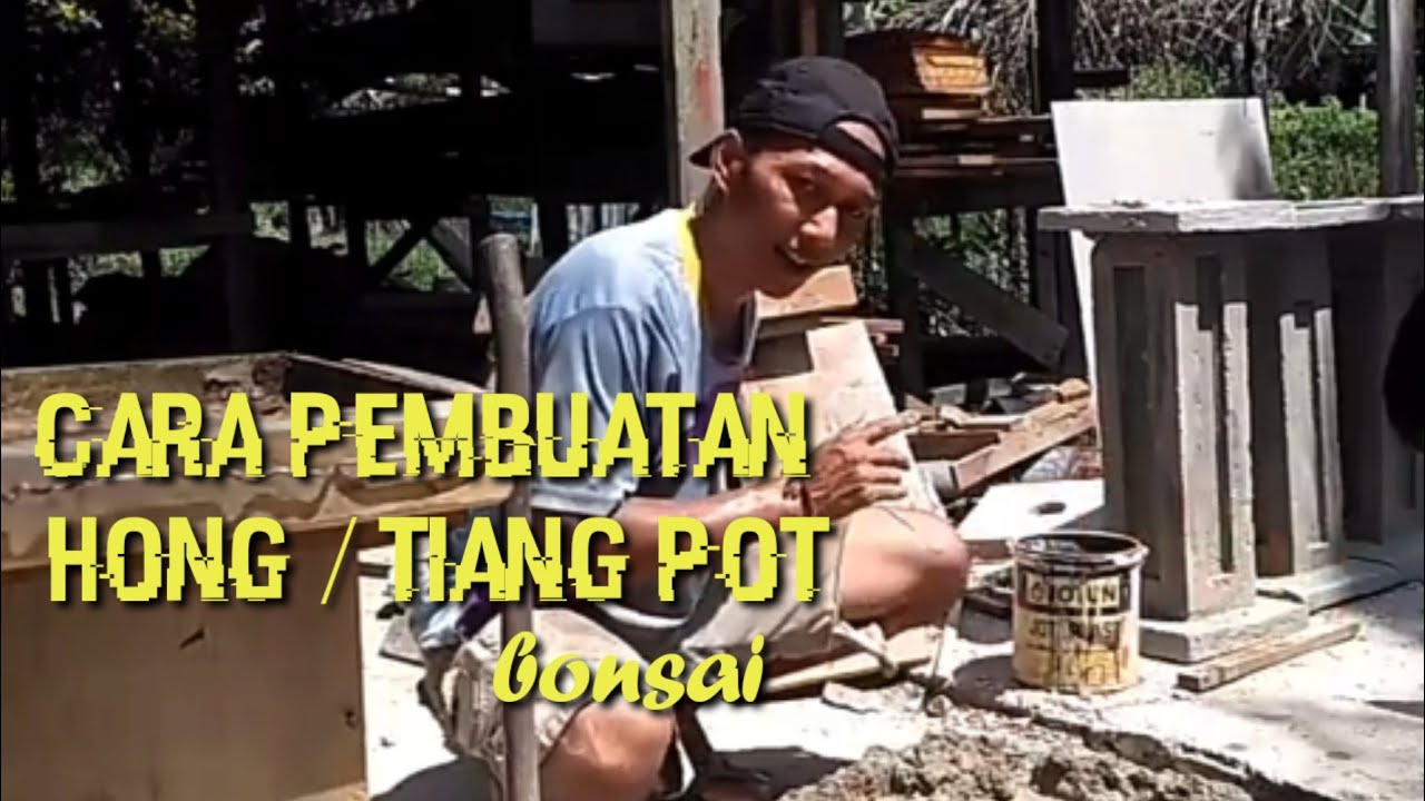 Cara membuat tiang/pilar pot bonsai 2