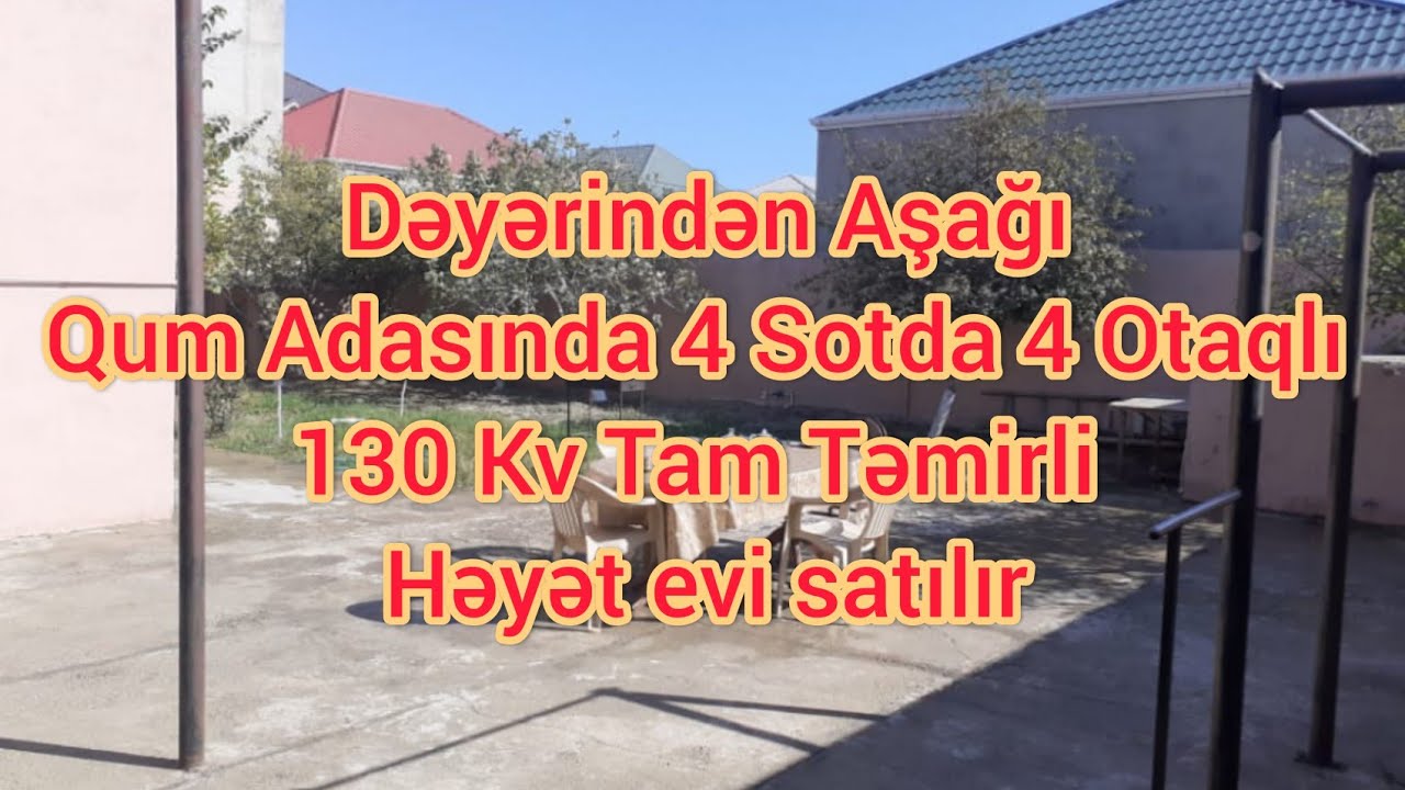 ŞOK ŞOK ŞOK HEYET EVİ SATILIR REAL QİYMETDEN 17 İNDİRİLDİ 4 SOT 4 OTAQ 130 KV SUPER TEMİR