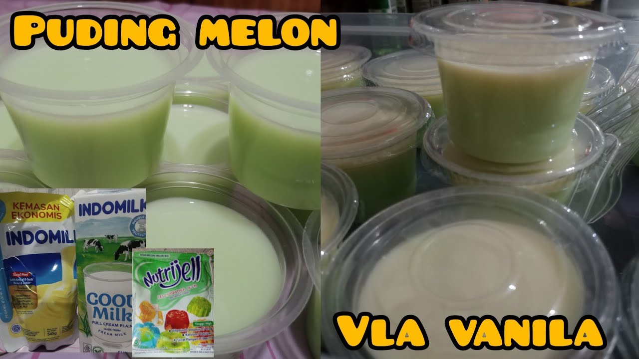 Puding melon vla vanila #idejualan #nutrijell #caramembuatpuding