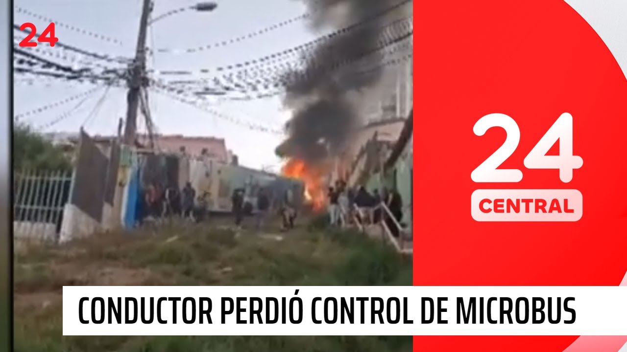Pasajero grabó previo al desbarranco del microbús en Valparaíso | 24 Horas TVN Chile