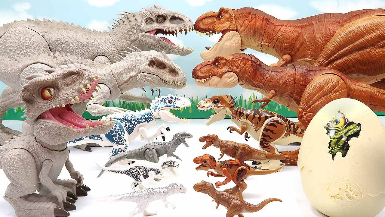 7 Tyrannosaurus VS 7 Indominus! Jurassic World Dinosaurus Battle 티라노사우루스 인도미누스 배틀