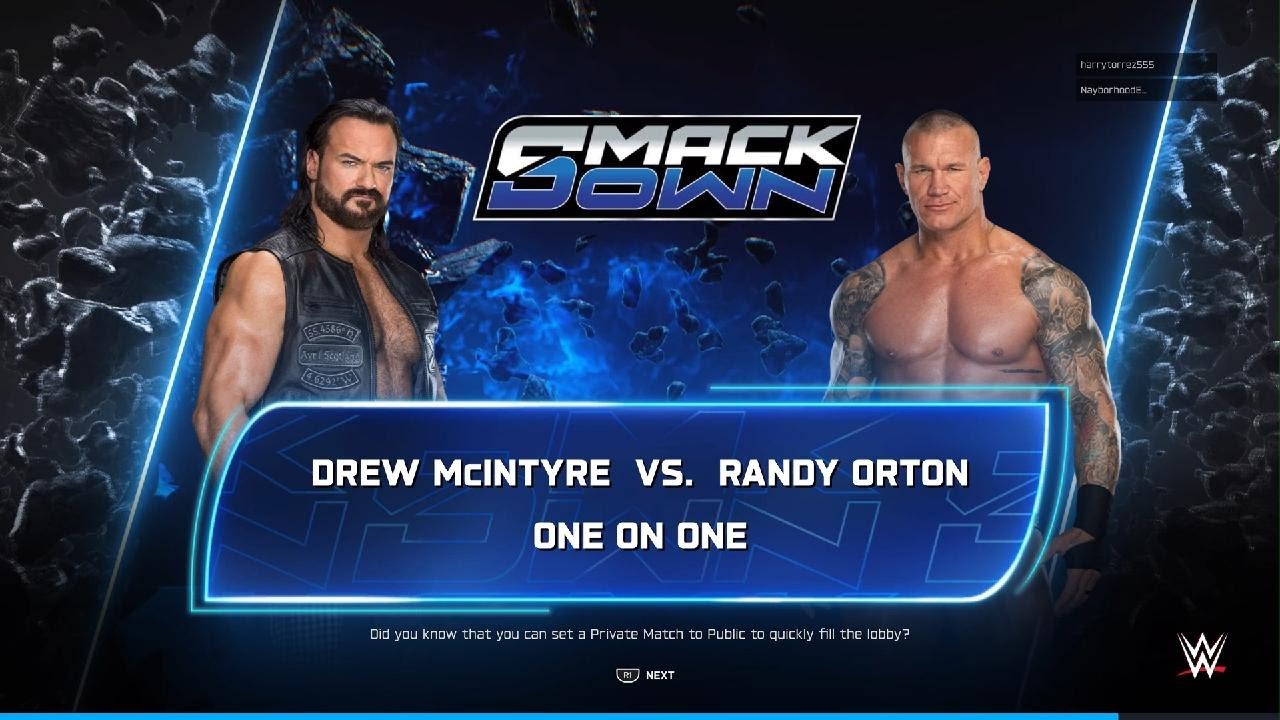 WWE 2K25 Drew Mcintyre vs Randy Orton