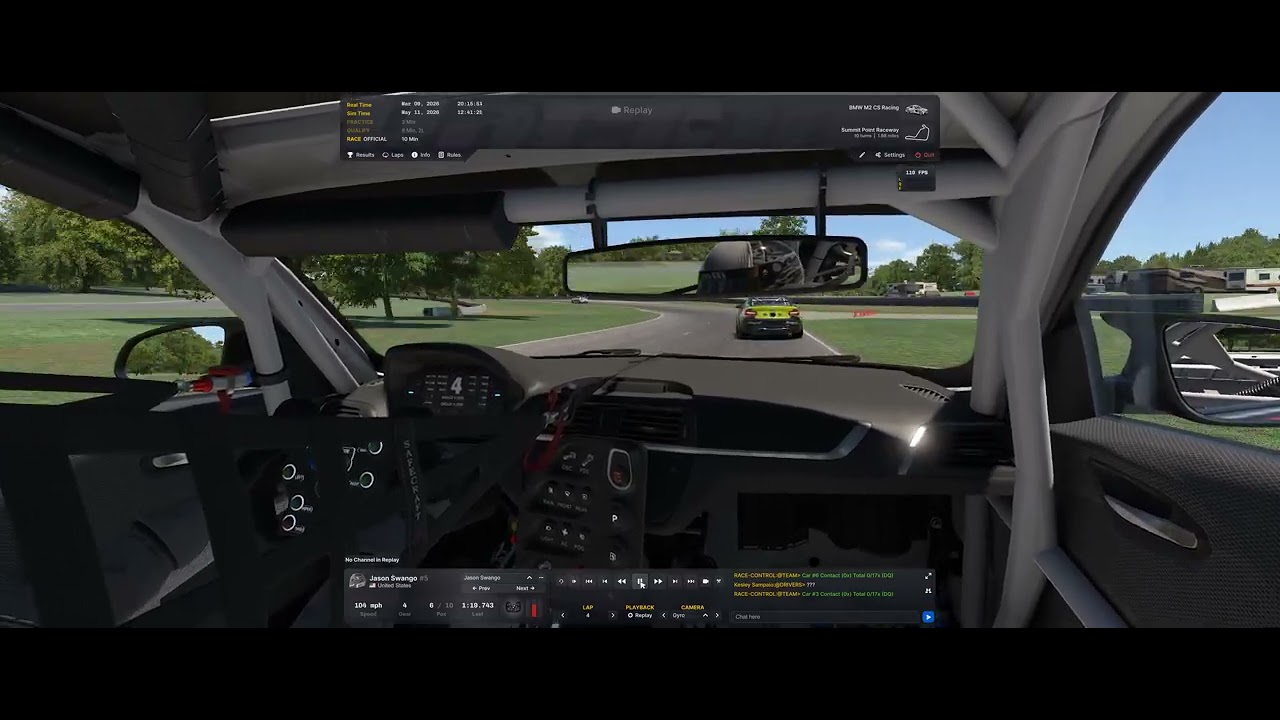 iRacing  BMW M2 In-Cockpit Replay - P11 to P5