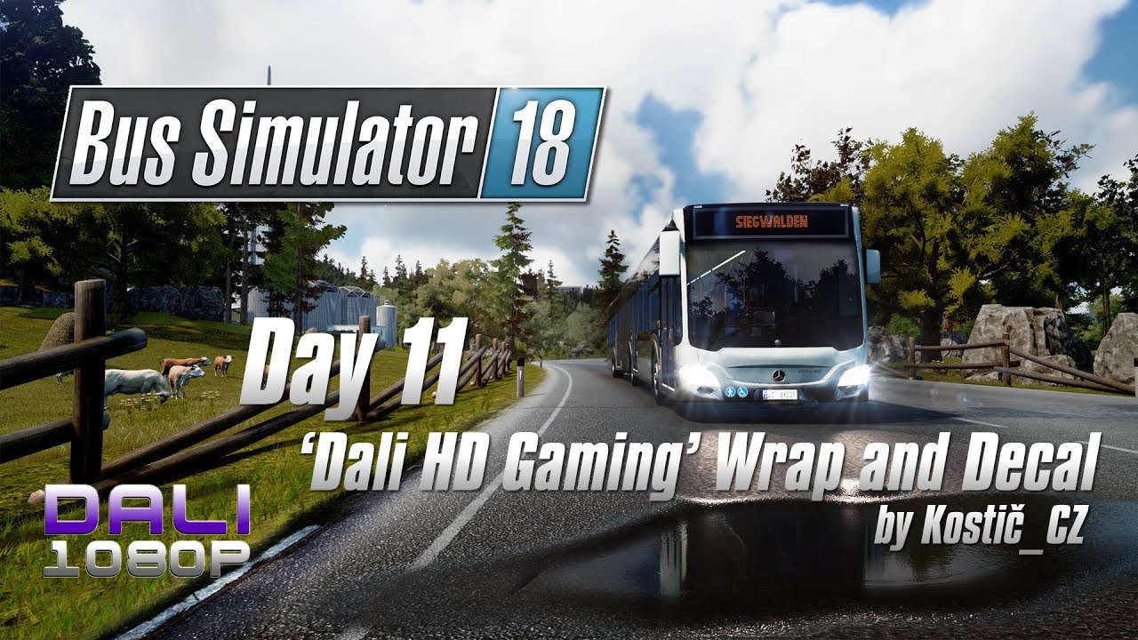 Bus Simulator 18 - Day 11 - 'Dali HD Gaming' Bus Wrap and Decal by Kostič_CZ