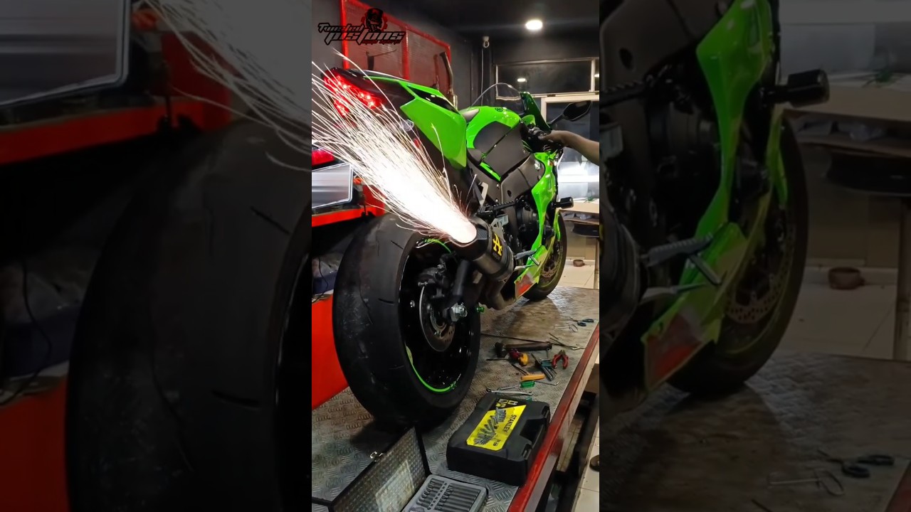 Ninja ZX-10R Arrow Exhaust 🔥🔥 #kawasaki #zx10r #arrowexhaust  #twistedpistons