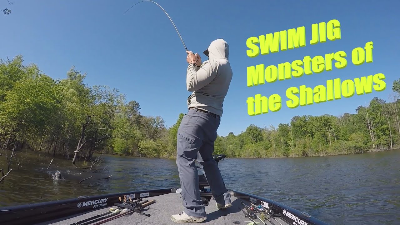 Lake O' the Pines Shad Spawn Swim Jig Fishing with Blake Whatley