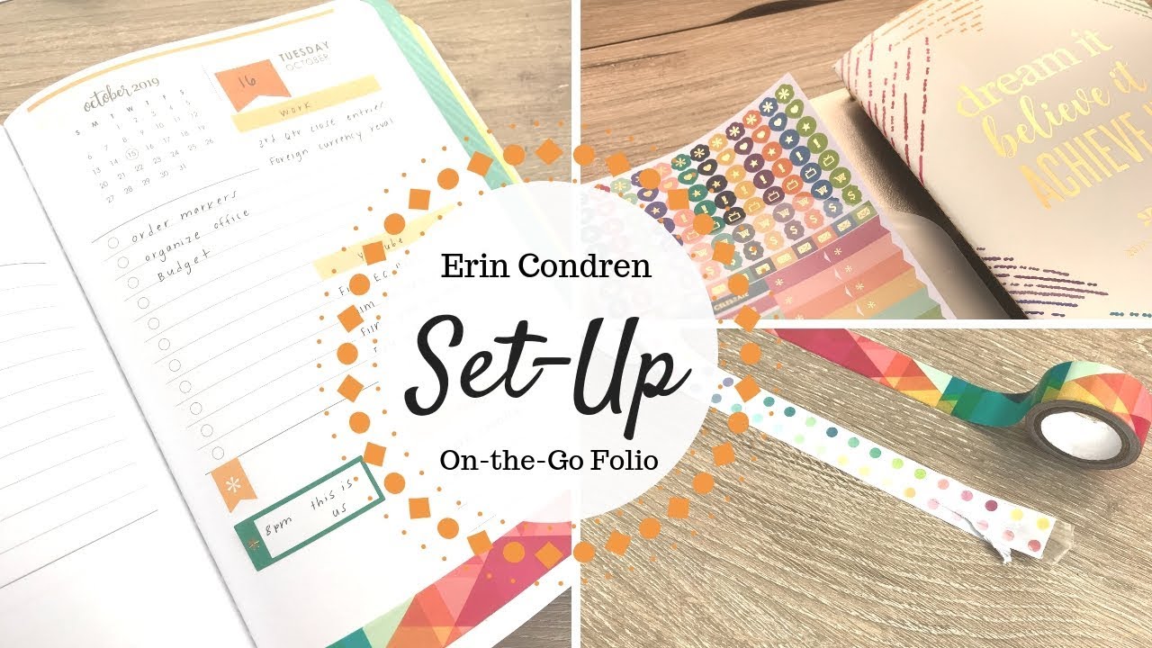 Erin Condren On the Go Folio | Set Up & Trial Run |