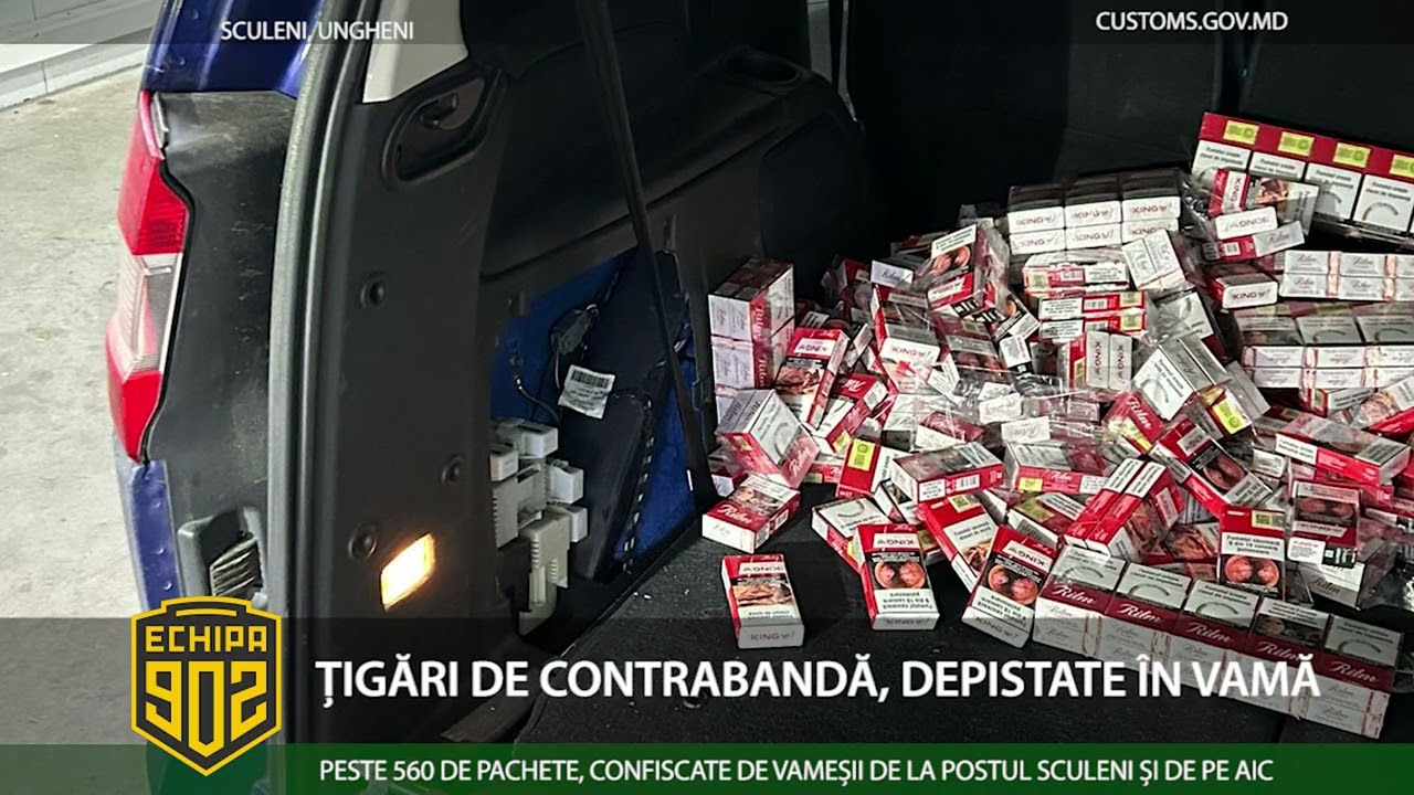 902 ȚIGĂRI DE CONTRABANDĂ, DEPISTATE ÎN VAMĂ