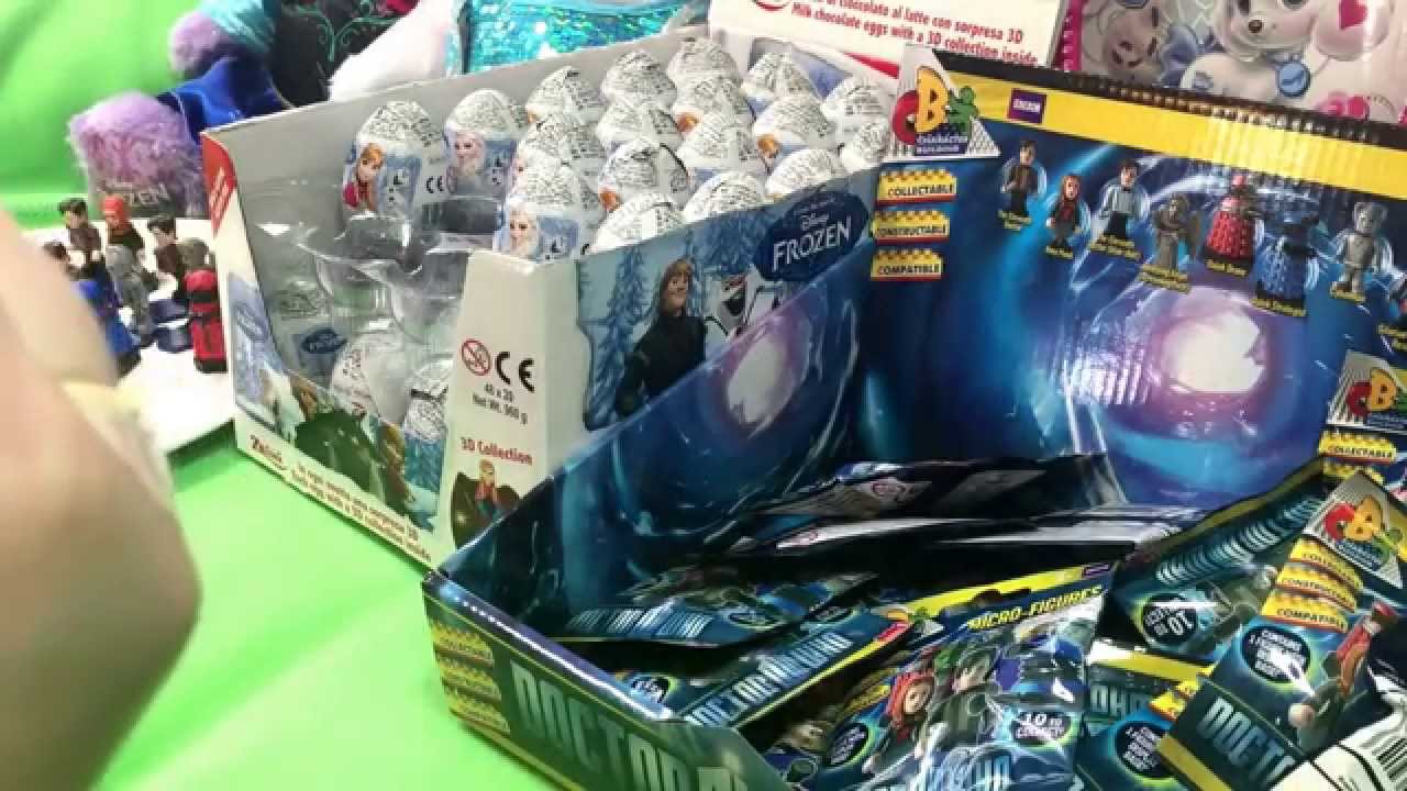 Doctor Who Micro Figure Series One Blind Bags and Disney Frozen Mystery Surprise Toy Chocolate Eggs!