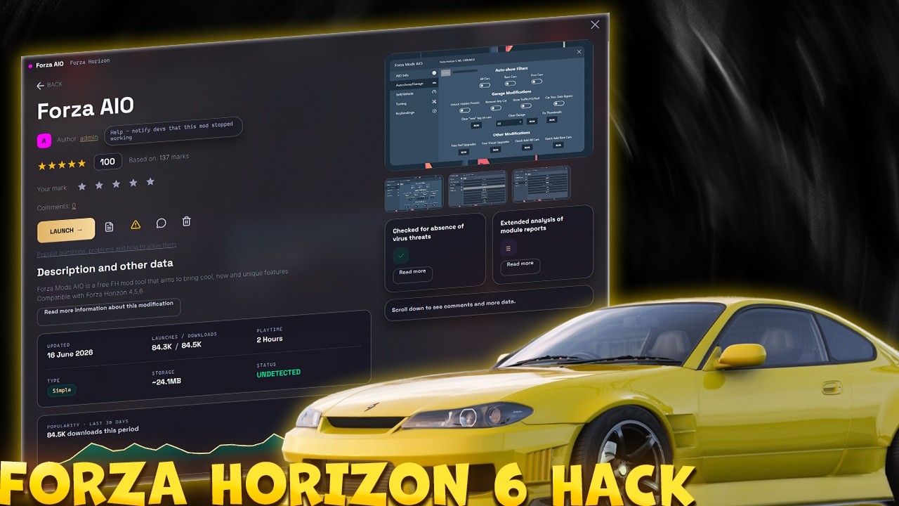 Forza Horizon 6 HACK | Forza 6 Cheat-Menu | FH 6 Mod Menu 2026 | MONEY GLITCH + Unlimited WheelSpins