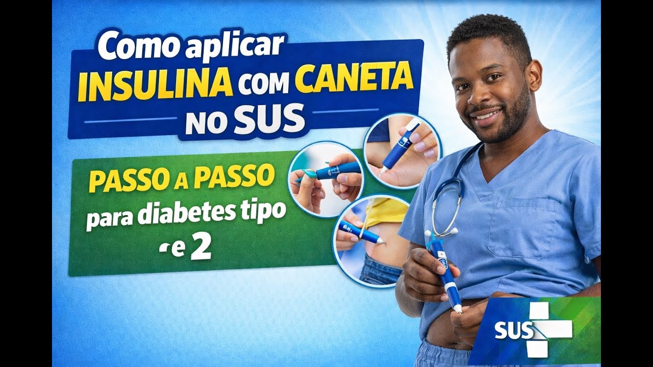 Como aplicar insulina com Caneta no Sus | Passo a Passo para diabetes tipo 1 e 2