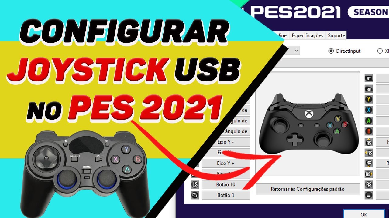 Como configurar joystick USB no PES 2021